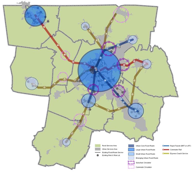 Three Potential Destinations for Light Rail:  Gallatin, Murfreesboro and Franklin